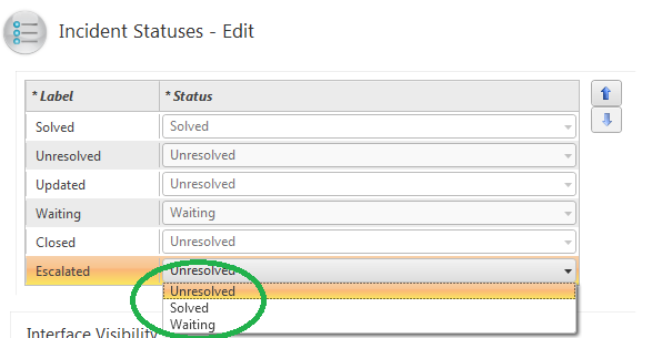 Customizable Menus, Incident Statuses, the status type can set for any custom status