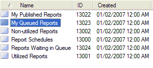 From the Report Explorer, after searching for the report you want, right click or double click to open the My Queued Report standard report