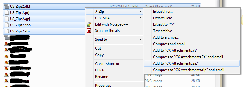 From your computer, select all files and compress them using a program. For this case, 7-zip is used.
