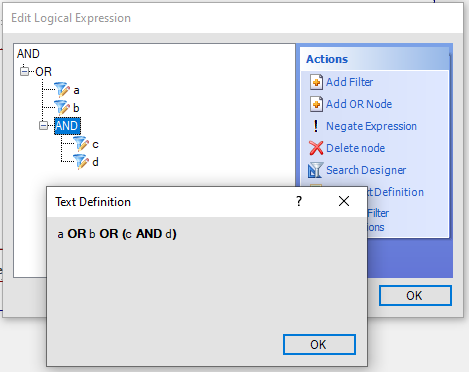 Example: OR node with AND sub-node