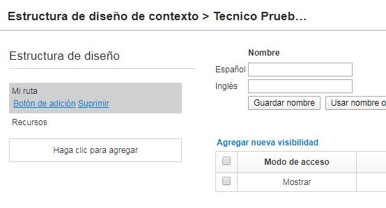 Configuracion > Tipos de Usuario > Configuración de Pantalla > Pantallas de aplicación > Menú Principal. Se puede ver que Mi Ruta ya ha sido añadido a la configuración