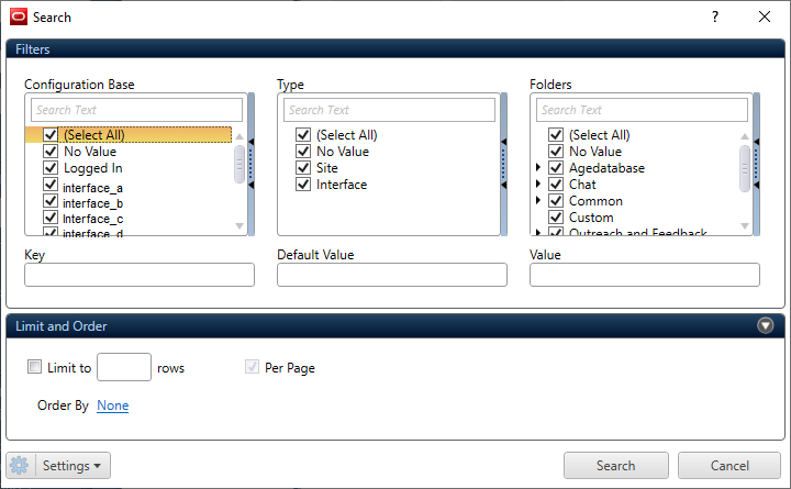 Configuration Editor Window