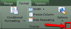 In the Format section of the ribbon, will be the option to expand that area to see more options